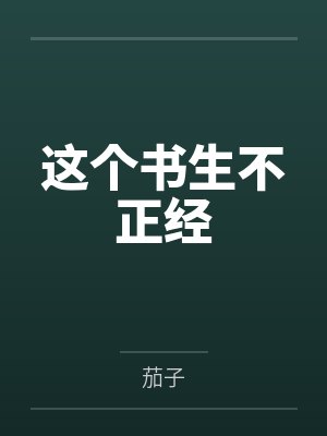 这个书生不正经封面