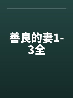 善良的妻1-3全封面